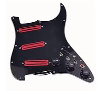 SSS Pickguard Per Chitarra Elettrica Precablata Interruttore Multifunzione Red Dual Hot Rail Mini Humbucker Pickups Set Parti di ricambio per chitarre