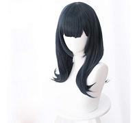 SSSS.GRIDMAN Parrucca Cosplay Takarada Rikka Ink-blue Shinjo Akane Viola Sfumato Bianco Parrucca Anime Parrucca sintetica corta dritta Takarada Rikka