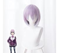 Ssss.Gridman Takarada Rikka Parrucca Cosplay Blu Inchiostro Shinjo Akane Parrucca Anime Bianca Sfumata Viola Capelli Sintetici Corti Shinjo Akane