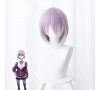 SSSS.GRIDMAN Takarada Rikka Parrucca cosplay blu-inchiostro Shinjo Akane Parrucca viola sfumata bianca Anime Parrucca corta capelli sintetici Shinjo Akane