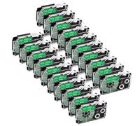 SSUMCUWR 30pk XR-9WE Etichetta nastri compatibili con XR-9we XR-6WE XR-9X XR-9BU XR-9YW 6mm 9mm per KL-60 KL-100 KL-120 Stampanti 'etichetta(White on Green)