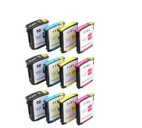 SSUMCUWR Cartuccia d'inchiostro 1 5 set 4 Colori 1 set 69ML 28ML 10 11 Con chip Compatibile con stampanti Designjet 100 110 70 Inchiostro colorante(10 11 3set)