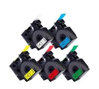 SSUMCUWR Nastro 5 pezzi 24 mm 53713 53716 53717 53718 53719 compatibile con stampante per nastri per etichette D1 LabelManager 400 450(5PK Mixed Colors)