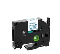 SSUMCUWR Nastro per etichette laminato 12mm TZE231 TZE131 TZE631 compatibile con nastro per stampante per etichette PT H100 PT H110 D600 710BT(Blue on white)