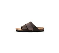 SSWERWEQ Sandali da Uomo Men Summer Slippers Mule Clogs Classic Two Buckle Cork Slides Wood Sole Sandals Footwear for Male (Color : Grey, Size : 45 EU)