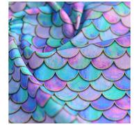SSWZHANG Tessuto 100% Cotone Stoffe di Cotone Gradient Tessuto a Squame di Sirena Geometrico per Lavori di Cucito, Abbigliamento, 130cm Larghezza(Size:1.3x2m,Color:colorato)