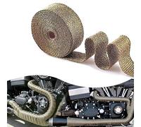 SSyang 1 Pezzi Nastro di Scarico per Moto 1.5 мм * 25 мм * 5 м Bende Termiche per Tubo Scarico, Fascia di Scarico Titanio, Adatto per Tubo di Scarico Auto e Moto con Collettore, Colore Titanio