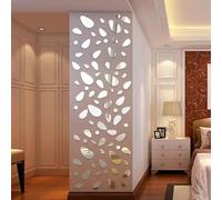 SSyang 13 Pezzi Adesivi da Parete con Specchio Rombo Autoadesivo, Removibile Acrilico Specchio Adesivo Parete Specchio Decal per Casa Decorazione Soggiorno Camera da Letto (Argento)