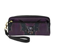 SSYGHT Black Ghost Bat Print Small Makeup Bag - Trousse da viaggio per donne, riutilizzabile, con cerniera, nera, taglia unica, Nero, One Size