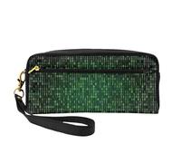SSYGHT Hacker Era - Piccola trousse in pelle con stampa, trousse da viaggio per donne, riutilizzabile, con cerniera, nera, taglia unica, Nero, One Size
