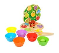 sszxmy Giocattolo Albero di Frutta Magnetico in Legno, Gioco di Abbinamento e Ordinamento per Colore