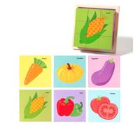 sszxmy Puzzle di Blocchi in Legno a Sei Facce, 9 Blocchi da Costruzione | Puzzle a Cubo 3D, Puzzle di Assemblaggio Multi-Modello, Giocattolo Cognitivo con Blocchi