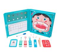 sszxmy Set di Libri per Gioco di Finzione da Dentista, Giocattolo di Gioco di Ruolo per l'Educazione alla Salute Orale