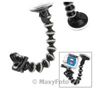 ST-112 SUPPORTO VENTOSA SNODABILE AUTO CAR VETRO PROFESSIONALE PER GOPRO 000736A