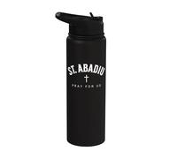 St. Abadiu Catholic Patron Christian Black African Saint Stainless Steel Insulated Water Bottle