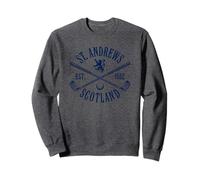 St. Andrews Scotland Crossed East 1552 Clubs Navy Ink Felpa