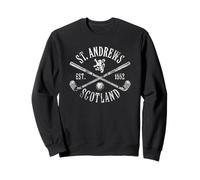 St. Andrews Scotland Crossed EST. 1552 Club Distressed Felpa