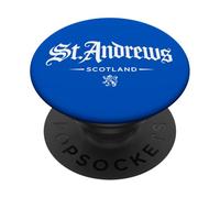 St. Andrews Scotland Rampant Lion Gotico Stampa Bianca PopSockets PopGrip Adesivo