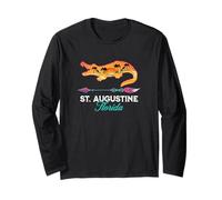 St Augustine Florida Alligatore Tramonto Palma Souvenir Maglia a Manica