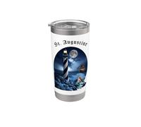 St Augustine Florida Faro con sirena e nave pirata Bicchiere termico in acciaio inox doppia parete