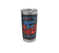 St. Augustine Florida Retro Hotrod Surf Design Distressed Bicchiere termico in acciaio inox doppia parete