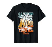St. Augustine Palm Trees Tavola da Surf Florida Vacanza Retro Maglietta