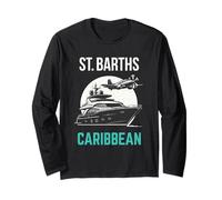 St. Barths Caraibi Yacht e Aereo privato Silhouette Maglia a Manica