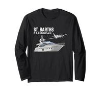 St. Barths Caraibi Yacht e Aereo privato Silhouette Maglia a Manica