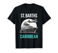 St. Barths Caraibi Yacht e Aereo privato Silhouette Maglietta