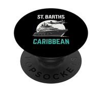 St. Barths Caraibi yacht e aereo privato Silhouette PopSockets PopGrip Adesivo