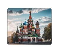 St Basil Cathedral Red Square in Moscow Tappetino per Mouse Bordi Cuciti Mouse Pad Portatile Tappetino Scrivania for Laptop Pc Gaming 25X30Cm