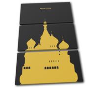 St Basil's Cathedral Moscow Landmarks TREBLE TELA parete arte foto stampa