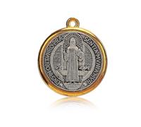St. Benedict Medal Pendant - Rustproof Metal, Catholic Religious Gift for Men and Boys