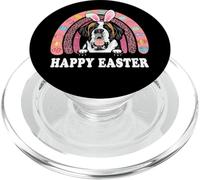 St Bernard Dog Easter Bunny Eggs Hunting Boho Rainbow PopSockets PopGrip per MagSafe