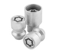 ST Bulloni Antifurto Cerchio M12x1, 25x25mm Dado Ruota Cono Argento 56120126