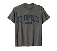 St. Charles Virginia VA College University Style Blu Maglietta