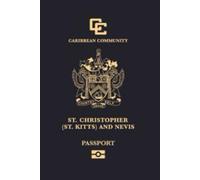 St. Christopher ( St. Kitts ) and Nevis Passport Replica Lined Hardcover 6'' x 9'' Notebook / Journal 120 pages