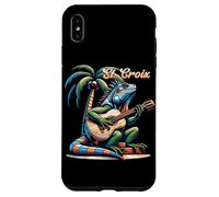 St. Croix Iguana suonare la chitarra sotto una palma Custodia per iPhone XS Max
