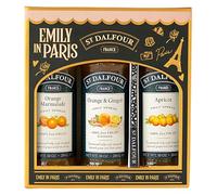 St Dalfour Emily in Paris Marmellata Confezione Regalo: Arancia, Arancia zenzero, Albicocca, 3 x 284g, senza zucchero aggiunto, 100% frutta