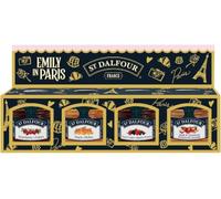 St Dalfour Emily in Paris - Mini marmellata, 100% frutta, composta di frutta dalla Francia, confezioni monodose da 4 x 28 g (Fragola/Mirtillo)