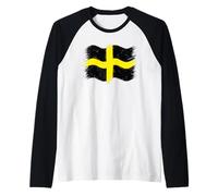 St David Flag o Bandiera Galles per Orgoglioso Gallese Expat Maglia con Maniche Raglan
