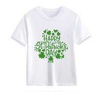 St Day Middle and Large Children's Retro Personality 2D Printing Children's Loose Short Sleeved T Shirt con teschio da donna, bianco, 12-13 Jahre