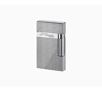ST DUPONT - Accendino a Gas Ricaricabile, Elettronico, Antivento, a Prova di Tempesta, Ligne 2, Finitura Argento
