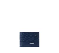 ST Dupont Portafoglio compatto Firehead in pelle blu per appassionati di esoterismo, ultra sottile