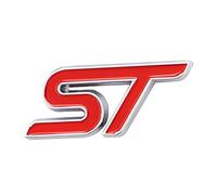 ST Emblem Auto Distintivo Adesivo Decorazione Tutti gli Accessori Auto (rosso argento)
