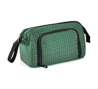 St Emerald Grid Verdant Pattern Astuccio grande capacità con slot pennello e astuccio per matite per bambini High School