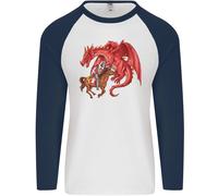 St.George Uccisione Un Dragon Uomo L/S Baseball T-Shirt