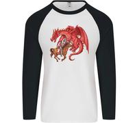 St.George Uccisione Un Dragon Uomo L/S Baseball T-Shirt