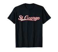 St George Utah Red Rock Vintage Varsity Distressed Throwback Maglietta