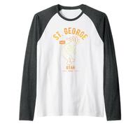 St. George Utah USA Dancing Kokopelli Distressed Design Maglia con Maniche Raglan